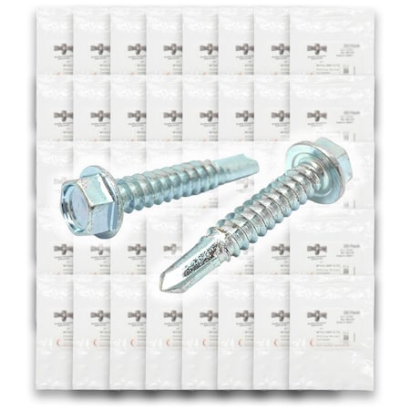 Boltsandnuts.Com Unslotted Hex Washer Head Self Drilling Screws - 1465 PCS Assortment Kit #198